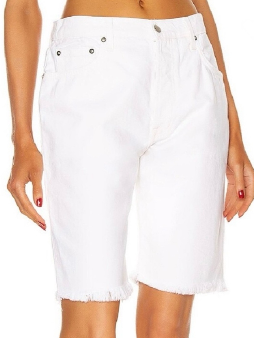 NEW SABLYN REVOLVE WHITE DENIM BERMUDA SHORTS